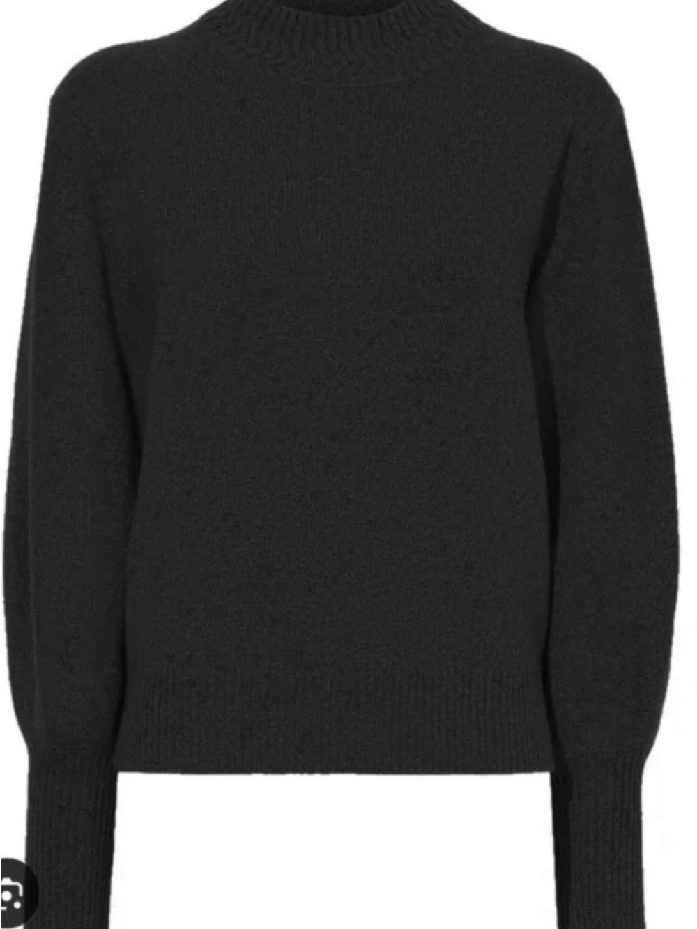 Proenza Schouler Eco Cashmere Balloon Sleeve Sweater Black XS NWT